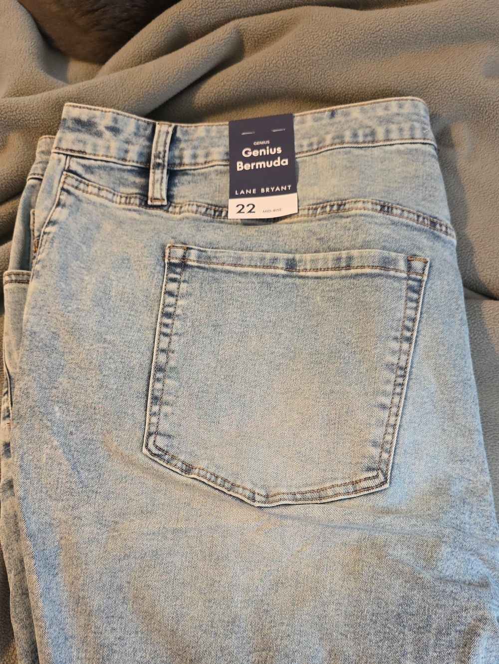 Lane Bryant Light Blue Bermuda Jean Shorts